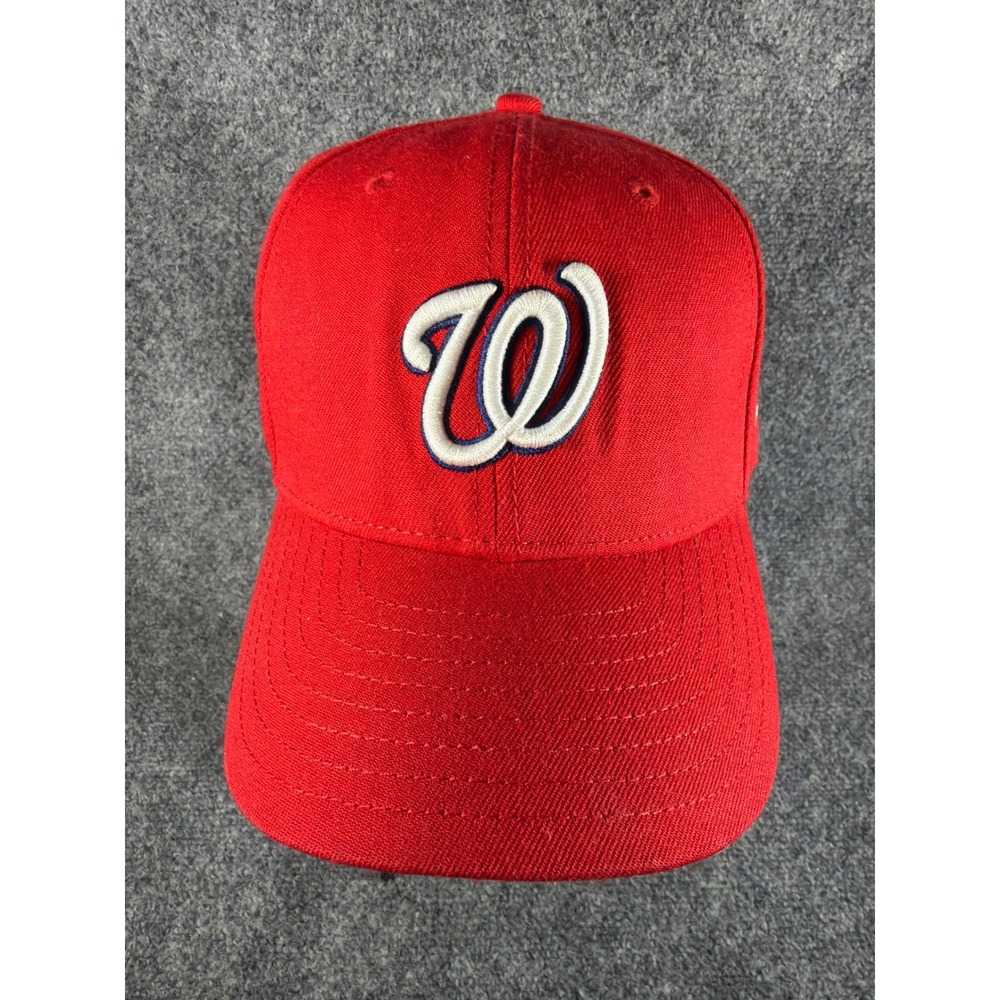New Era Washington Nationals MLB Red Baseball Cap Hat Adjustable Curly W Logo